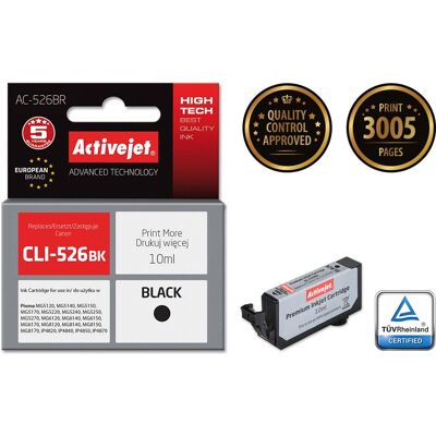 Cartouche d'encre Activejet AC-526BR Noir - Haute Capacité Cartouche d'encre Activejet AC-526BR Noir - Haute Capacité