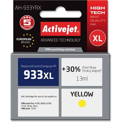 Cartouche d'encre jaune Activejet AH-933YRX - Cartouche d'encre Cartouche d'encre jaune Activejet AH-933YRX - Cartouche d'encre