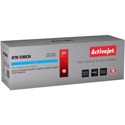 Cartuccia toner Activejet ATK-590CN Ciano - Toner Ciano Cartuccia toner Activejet ATK-590CN Ciano - Toner Ciano