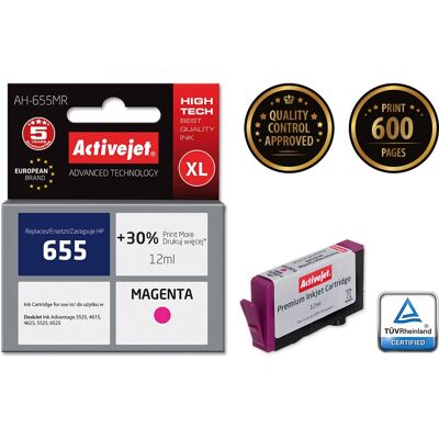 Activejet AH-655MR Magenta Tintenpatrone - 600 Seiten Activejet AH-655MR Magenta Tintenpatrone - 600 Seiten