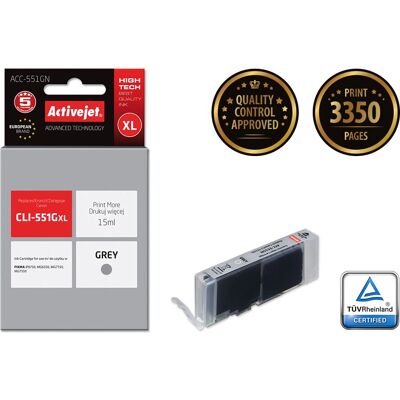 Cartouche d'encre grise Activejet ACC-551GN - Imprimante jet d'encre Cartouche d'encre grise Activejet ACC-551GN - Imprimante jet d'encre