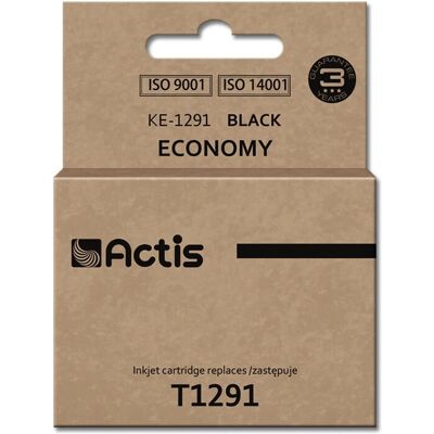Cartucho de tinta preto Actis KE-1291 - Inkjet, 18ml, Compatível com Epson Cartucho de tinta preto Actis KE-1291 - Inkjet, 18ml, Compatível com Epson
