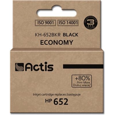Actis KH-652BKR Schwarzer Tintenpatrone - Kompatibel mit HP 652 F6V25AE - 15ml Actis KH-652BKR Schwarzer Tintenpatrone - Kompatibel mit HP 652 F6V25AE - 15ml