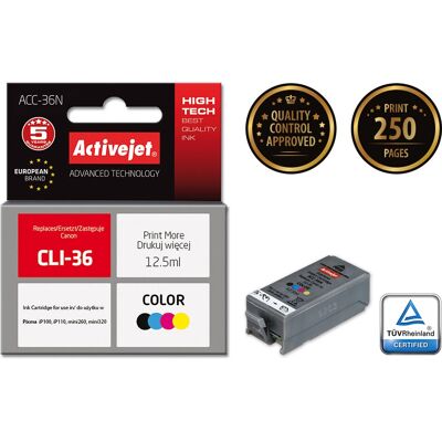 Cartucho de Tinta Activejet ACC-36N - Alta capacidade Preto, Ciano, Magenta, Amarelo - Impressora a jato de tinta Cartucho de Tinta Activejet ACC-36N - Alta capacidade Preto, Ciano, Magenta, Amarelo - Impressora a jato de tinta