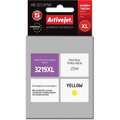Activejet Gelbe Tintenpatrone - Hochleistungs für Brother LC3219Y XL Activejet Gelbe Tintenpatrone - Hochleistungs für Brother LC3219Y XL