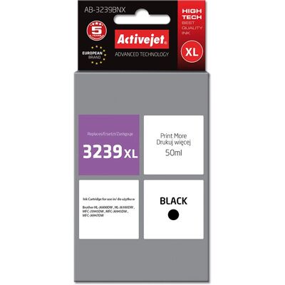Cartouche d'Encre Activejet LC-3239XLBK - Haute Capacité - Compatible Brother Cartouche d'Encre Activejet LC-3239XLBK - Haute Capacité - Compatible Brother