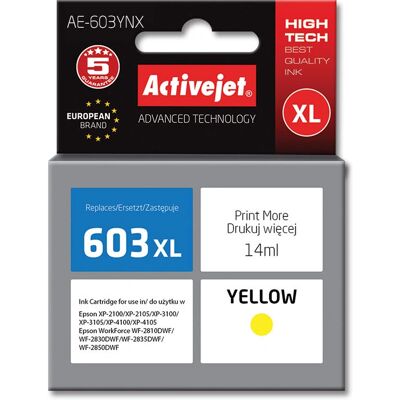 Cartouche d'encre jaune Epson 603XL Activejet - Haute capacité - Publicité Cartouche d'encre jaune Epson 603XL Activejet - Haute capacité - Publicité