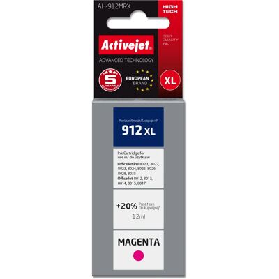 Cartouche d'encre Activejet AH-912MRX Rouge - Inkjet, 990 Pages Cartouche d'encre Activejet AH-912MRX Rouge - Inkjet, 990 Pages