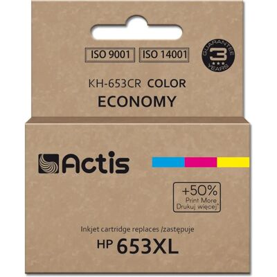 Tusze do drukarek Actis KH-653CR Cyna Żółty Magenta - Zapas Tusze do drukarek Actis KH-653CR Cyna Żółty Magenta - Zapas