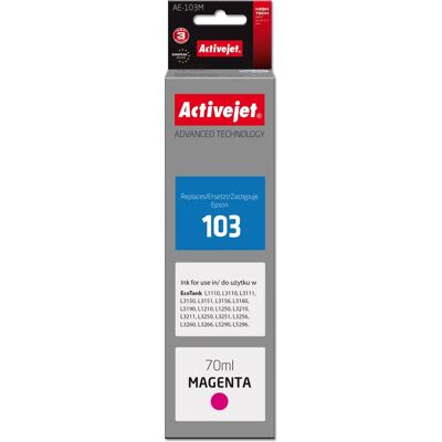 Activejet AE-103M Magenta Tintenpatrone - Original, 70ml, Kompatibel mit Epson Activejet AE-103M Magenta Tintenpatrone - Original, 70ml, Kompatibel mit Epson