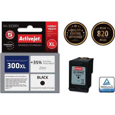 Cartuccia d'inchiostro Activejet AH-300BRX - Nera - 20ml - Compatibile con HP 300XL Cartuccia d'inchiostro Activejet AH-300BRX - Nera - 20ml - Compatibile con HP 300XL