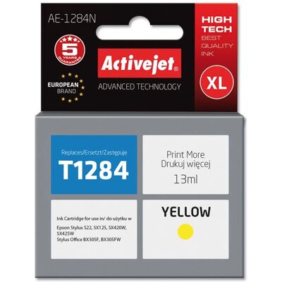 Tampão de tinta amarelo Epson T1284N - Alta capacidade Tampão de tinta amarelo Epson T1284N - Alta capacidade