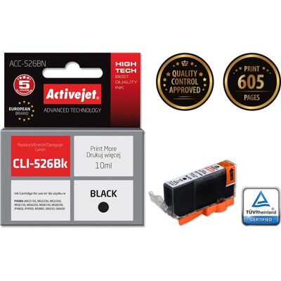 Cartucho de Tinta Cyan Activejet ACC-526CN - Alta Capacidade Cartucho de Tinta Cyan Activejet ACC-526CN - Alta Capacidade