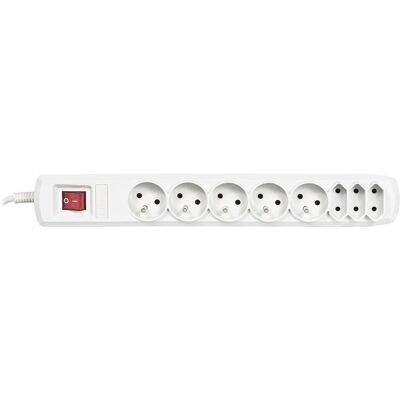 Regleta de Enchufe Activejet - 8 Tomacorrientes, 3 m - Gris Regleta de Enchufe Activejet - 8 Tomacorrientes, 3 m - Gris