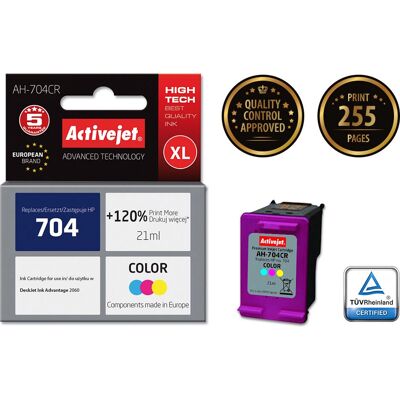 Activejet AH-704CR Cyan Magenta Gelb - Tintenpatrone Activejet AH-704CR Cyan Magenta Gelb - Tintenpatrone