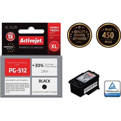 Canon PG-512 Kompatible Tintenpatrone - 18ml Schwarz Canon PG-512 Kompatible Tintenpatrone - 18ml Schwarz