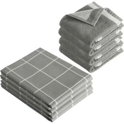 Byrklund Grijze Keuken- en Theedoekenset - 8 stuks Byrklund Grijze Keuken- en Theedoekenset - 8 stuks