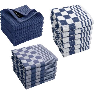 Byrklund Blauw Keukenset - 18-delig - Theedoeken & Vaatdoeken Byrklund Blauw Keukenset - 18-delig - Theedoeken & Vaatdoeken