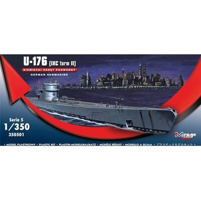 Mirage U-176 Type IXC Type II U-Boot Bausatz - 1:350 Maßstab Mirage U-176 Type IXC Type II U-Boot Bausatz - 1:350 Maßstab