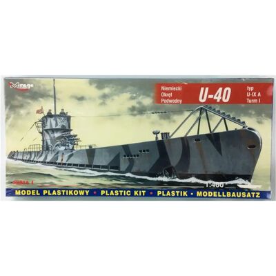 Kit de modèle sous-marin U-40 Mirage - Échelle 1:400 - Publicité Kit de modèle sous-marin U-40 Mirage - Échelle 1:400 - Publicité