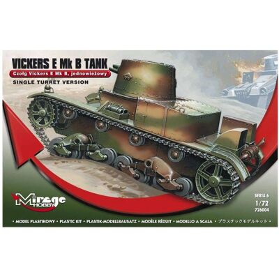 Zestaw modelarski Mirage Hobby Vickers E Mk B - Skala 1:72 Model wojskowy Zestaw modelarski Mirage Hobby Vickers E Mk B - Skala 1:72 Model wojskowy
