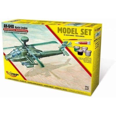 Model zestaw Mirage Hobby AH-64D APACHE Longbow 1:72 Model zestaw Mirage Hobby AH-64D APACHE Longbow 1:72