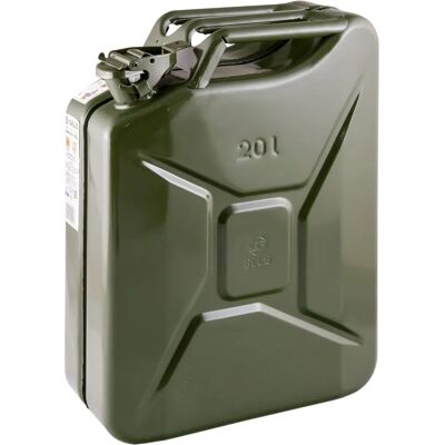 Teräksinen Polttoainesäiliö - NATO Sotilasturvallisuussertifioitu - 5L/10L/20L Teräksinen Polttoainesäiliö - NATO Sotilasturvallisuussertifioitu - 5L/10L/20L