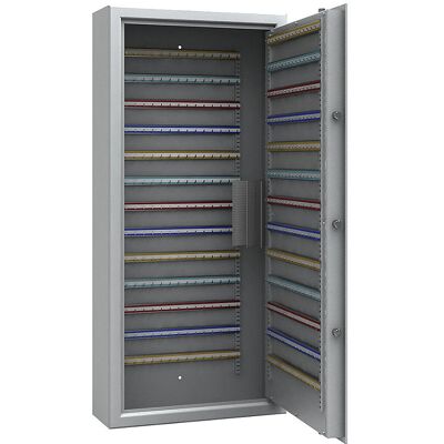 Kaiserkraft Armário de chaves cinza claro 1300x600x200mm - Segurança Kaiserkraft Armário de chaves cinza claro 1300x600x200mm - Segurança