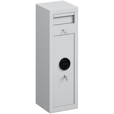 Cofre de segurança Kaiserkraft - Depósito de alta segurança - 24L - Aço, Cinza claro Cofre de segurança Kaiserkraft - Depósito de alta segurança - 24L - Aço, Cinza claro