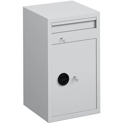 Cofre KaiserKraft con buzón - S1 - Gris claro RAL 7035 Cofre KaiserKraft con buzón - S1 - Gris claro RAL 7035