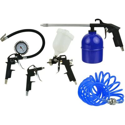 GEKO Pneumatisches Spritzpistolenset - 3 Werkzeuge zum Lackieren & Reinigen GEKO Pneumatisches Spritzpistolenset - 3 Werkzeuge zum Lackieren & Reinigen