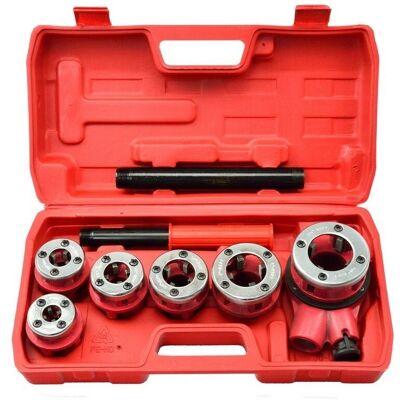 TOOLTEK Hydraulischer Rohrgewindeschneider-Set - 6 Stück aus Cr-V Stahl TOOLTEK Hydraulischer Rohrgewindeschneider-Set - 6 Stück aus Cr-V Stahl