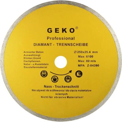 GEKO Modell 250x25,4mm Diamantschneidscheibe GEKO Modell 250x25,4mm Diamantschneidscheibe