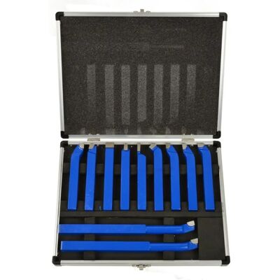TOOLTEK - Zestaw narzędzi 11 szt. do tokarki 12X12mm TOOLTEK - Zestaw narzędzi 11 szt. do tokarki 12X12mm