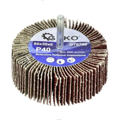 GEKO - P100 - 80x30x6 mm - mit Schaft - Schleifscheibe GEKO - P100 - 80x30x6 mm - mit Schaft - Schleifscheibe