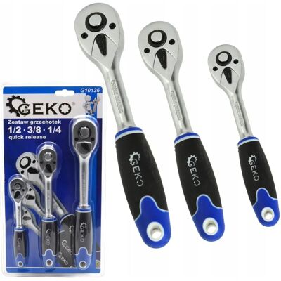 Set di Bussole GEKO 1/2" 3/8" 1/4" Set di Bussole GEKO 1/2" 3/8" 1/4"
