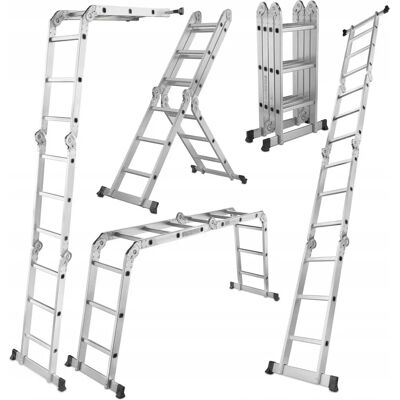 Wielofunkcyjna składana drabina - 3,7m, aluminium, 150kg - Wielofunkcyjna drabina Wielofunkcyjna składana drabina - 3,7m, aluminium, 150kg - Wielofunkcyjna drabina