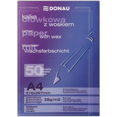 Donau 1923950PL-23 Papier carbone bleu - A4, 50 feuilles - Publicité Donau 1923950PL-23 Papier carbone bleu - A4, 50 feuilles - Publicité