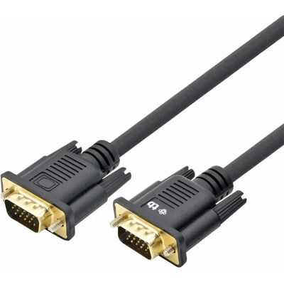 Marken 15M-15M VGA-Kabel - Schwarz Goldbeschichtet - VGA-Kabel Marken 15M-15M VGA-Kabel - Schwarz Goldbeschichtet - VGA-Kabel