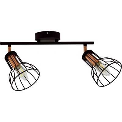 Lustre Polux Sofia Noir Cuivre - Lampe de plafond - Publicité Lustre Polux Sofia Noir Cuivre - Lampe de plafond - Publicité