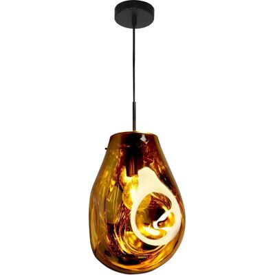 Polux - KIMBERLY - Ambre - Verre - Suspension - Publicité Polux - KIMBERLY - Ambre - Verre - Suspension - Publicité