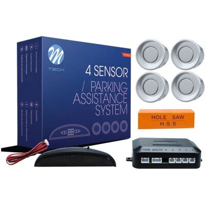 M-TECH - Mt-cp4s - Argento - 4 Sensori - Parking Sensor Kit M-TECH - Mt-cp4s - Argento - 4 Sensori - Parking Sensor Kit