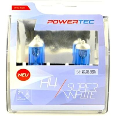 M-Tech PTZSW4-DUO H4 12V 60/55W Witte Auto Lamp M-Tech PTZSW4-DUO H4 12V 60/55W Witte Auto Lamp