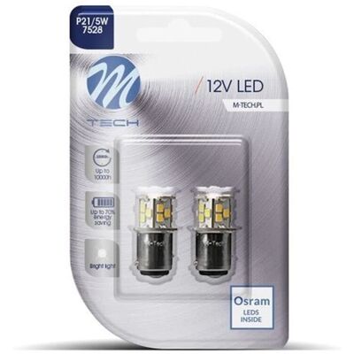 M-Tech MTECLB113W Vit Billyse - P21/5W SMD 2835 M-Tech MTECLB113W Vit Billyse - P21/5W SMD 2835