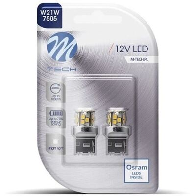 M-Tech MTECLB114W Bombilla Blanca 12V W21W para Automóvil - Car bulb M-Tech MTECLB114W Bombilla Blanca 12V W21W para Automóvil - Car bulb