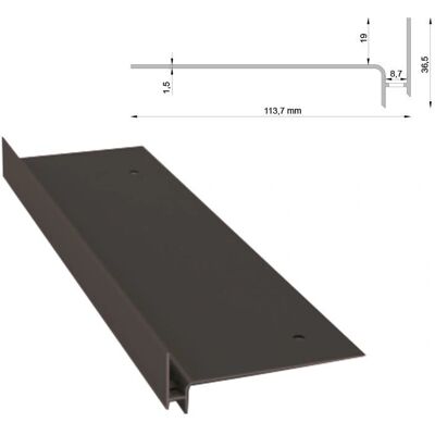 RENOPLAST - SW - Grafit - Profil schodowy z aluminium RENOPLAST - SW - Grafit - Profil schodowy z aluminium
