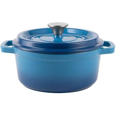 Vieux Cuisine 2,2L Cocotte en fonte émaillée - Bleu Ombre - Publicité Vieux Cuisine 2,2L Cocotte en fonte émaillée - Bleu Ombre - Publicité