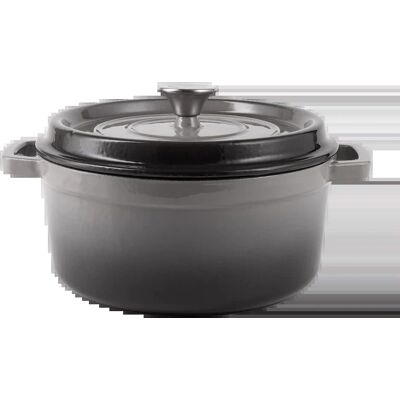 Garnkowie żeliwne Vintage Cuisine - 2,2L - Szary Ombre Garnkowie żeliwne Vintage Cuisine - 2,2L - Szary Ombre