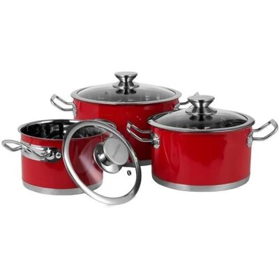 Set de 6 Casseroles en Acier Inoxydable Vintage Cuisine - Rétro - Publicité Set de 6 Casseroles en Acier Inoxydable Vintage Cuisine - Rétro - Publicité