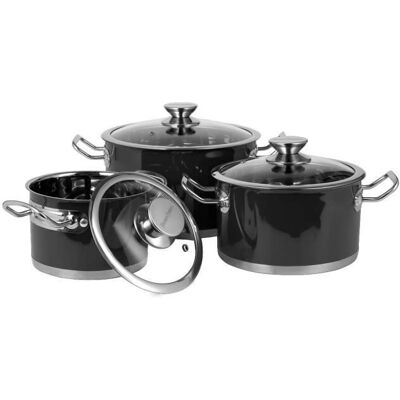 Vintage Cuisine France Ensemble de 6 Casseroles en Acier Inoxydable - Publicité Vintage Cuisine France Ensemble de 6 Casseroles en Acier Inoxydable - Publicité